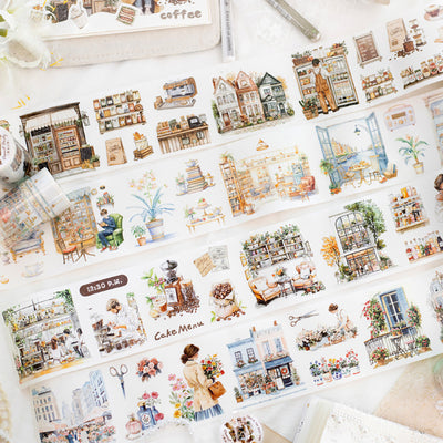 Twilight Fragments Die-Cut Washi Tape – Long Loop Decorative Tape for Journaling & DIY