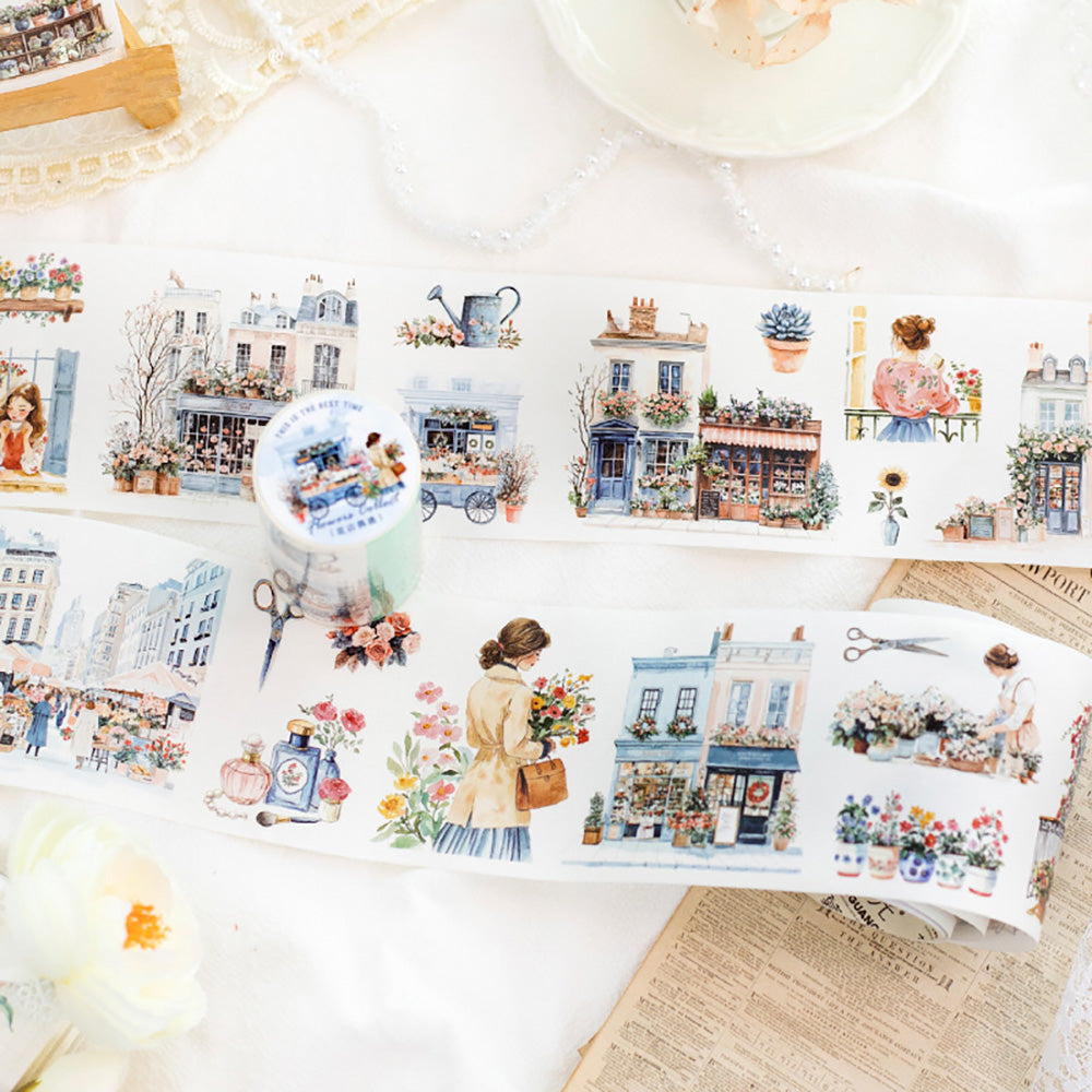 Twilight Fragments Die-Cut Washi Tape – Long Loop Decorative Tape for Journaling & DIY