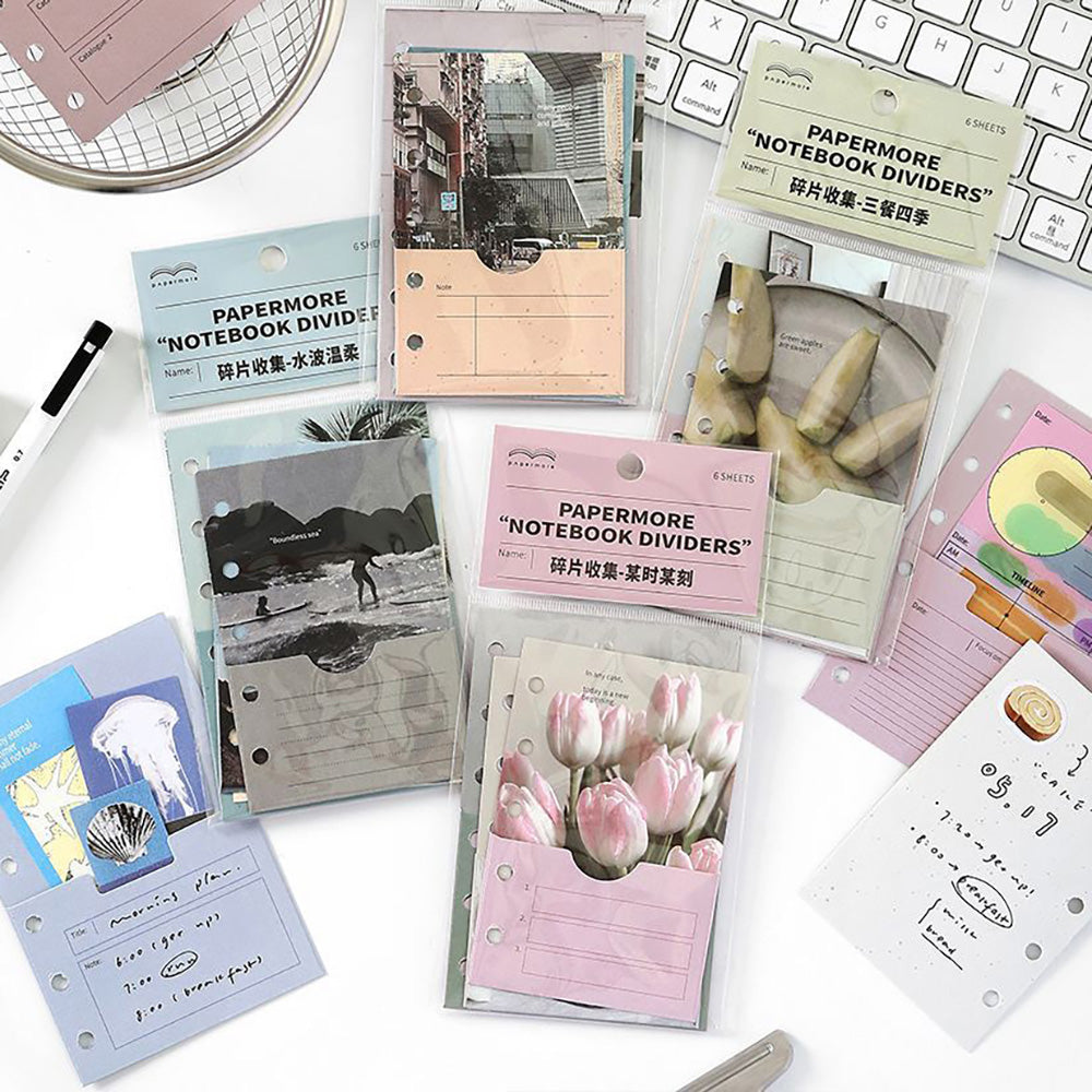 PaperMore Fragment Divider – M5/A7 Loose-Leaf Kraft Tabs for Journaling & Organizing