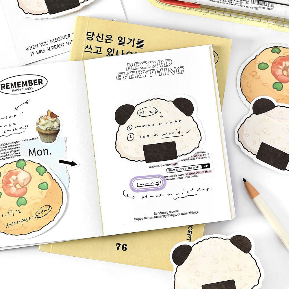 PaperMore Mini Bites Sticky Notes – 30 Sheets Cute Food Design Memo Pads for Journaling & Notes