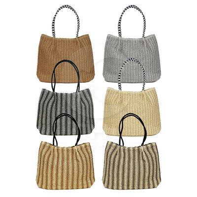 aristella Japanese-Style Handmade Straw Bag – Soft Paper Weave Shoulder Tote / Cinnamoroll Edition