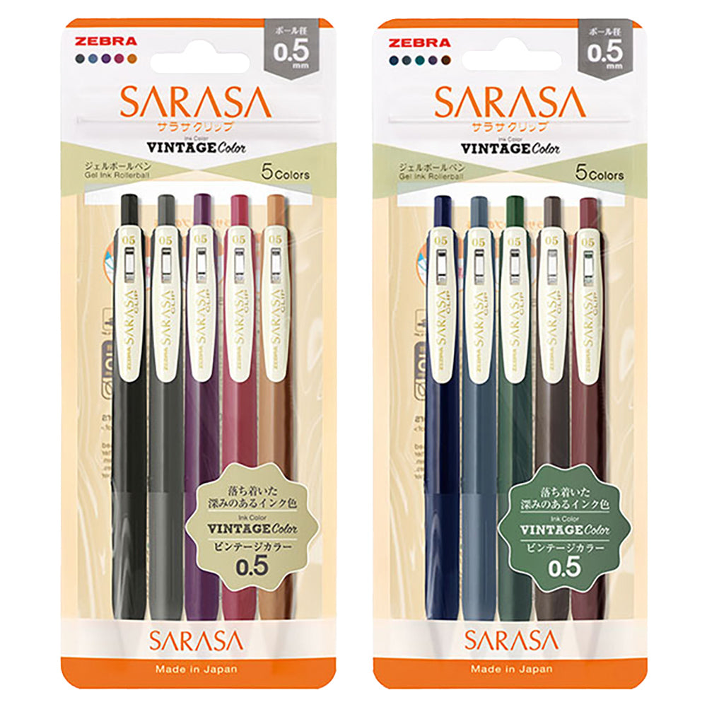 ZEBRA SARASA Vintage Color 0.5mm Vintage Color Gel Pen JJ15