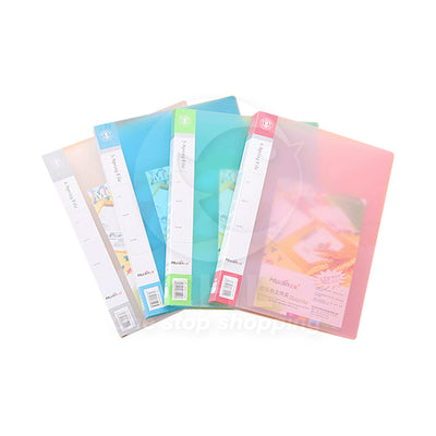 A4 transparent matte folder 3 holes 4 holes frosted binder double-sided sandblasted round folder simple style light color office school student random shipment