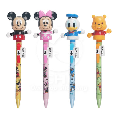 Funbox Disney co-branded 0.7mm moving ball pen Mickey Minnie Donald Duck Winnie the Pooh Mickey Mouse swinging arms cute and funny