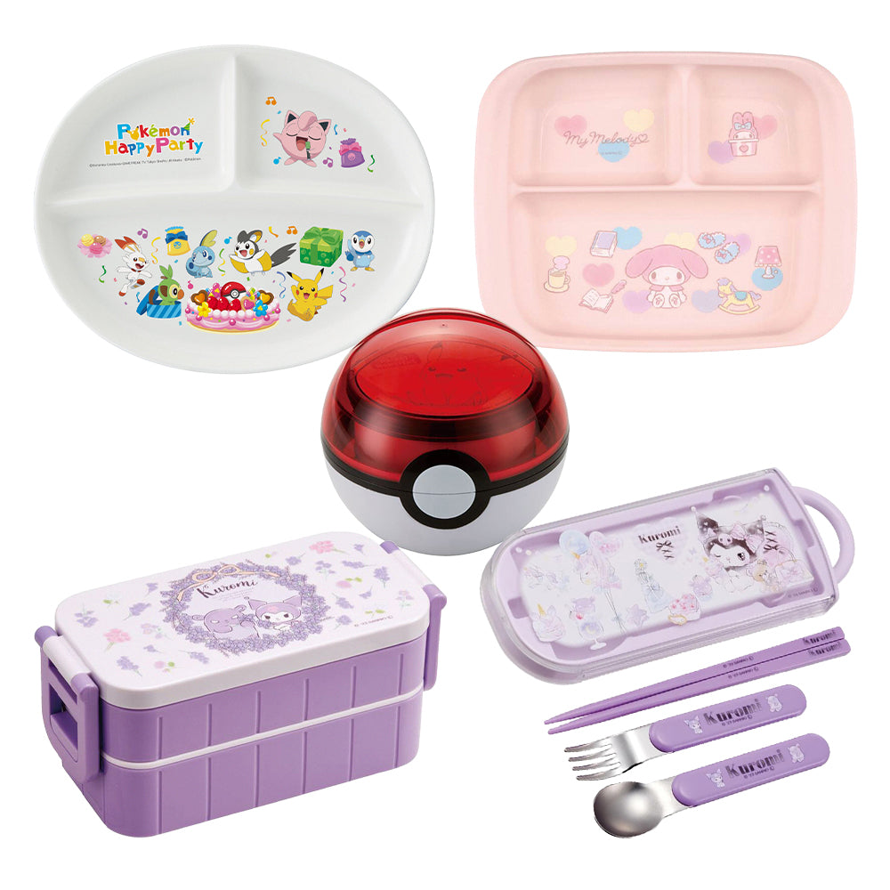 Skater Collaboration Kids Toddler Lunch Plate Pokémon Pokémon Poké Ball Baby Ball Lunch Box Melody Kuromi Dishwasher Safe