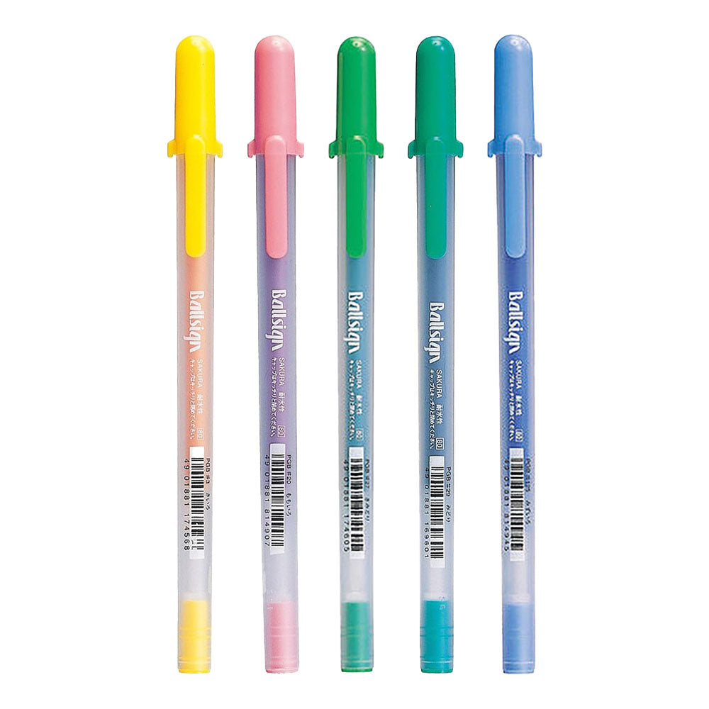 Sakura Ballsign Waterproof Gel Pen – 0.6mm Smooth Fine Tip | Water-Resistant Pigment Ink