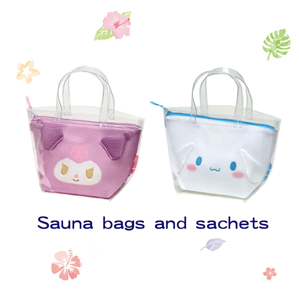 Sanrio Popular Characters Sauna Bag Mesh Inner Bag Suit Bag Washable Lifestyle Hot Spring Beach Bath Products Storage Bag Toilet Bag