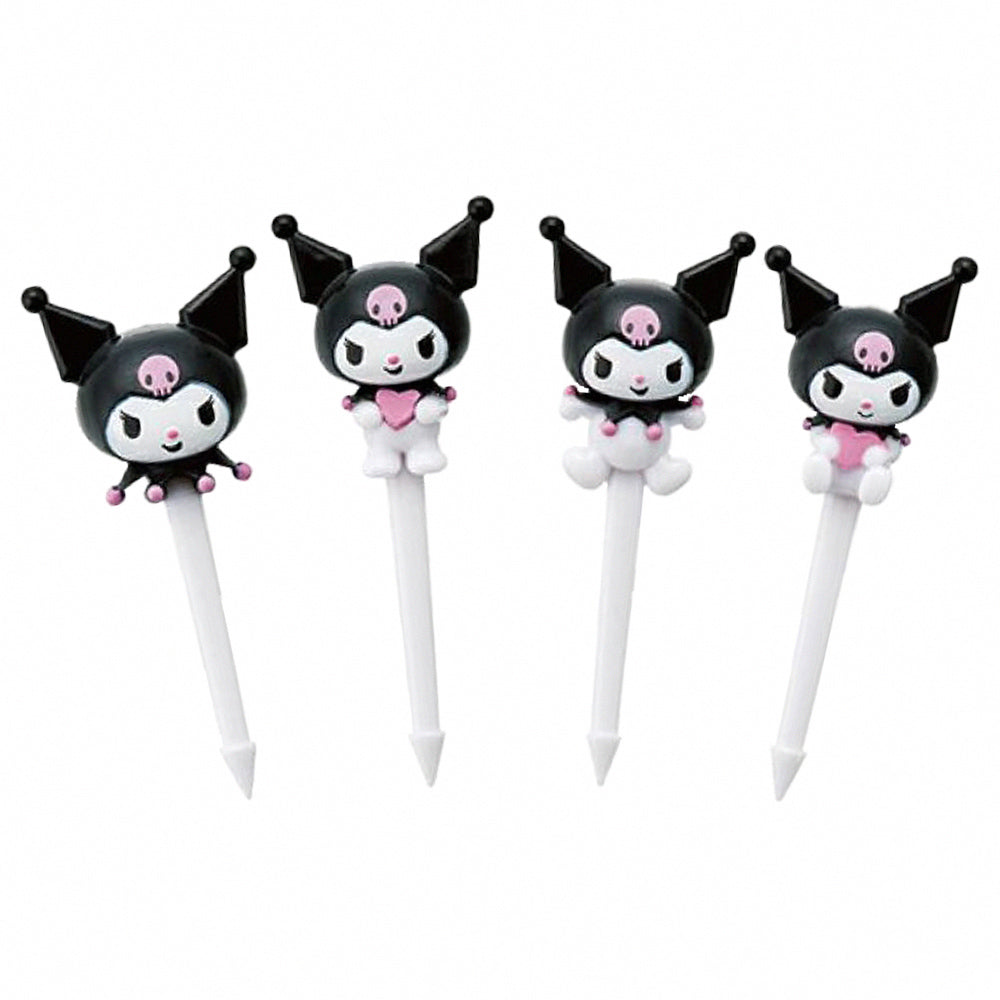 SKATER Kurome Bento Decoration Sanrio Food Cooking Bento Decoration Fruit Fork Cute Decoration Set of 4