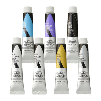 Holbein acrylic paint High color saturation Good light fastness High adhesion Paint-like brush strokes Thick coating Stacking Professional Water resistance Gloss