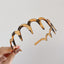 Korean style toothed wavy hairband, summer hairband, amber black DIY, refreshing, clean and tidy, decorative matching, home and outing matching