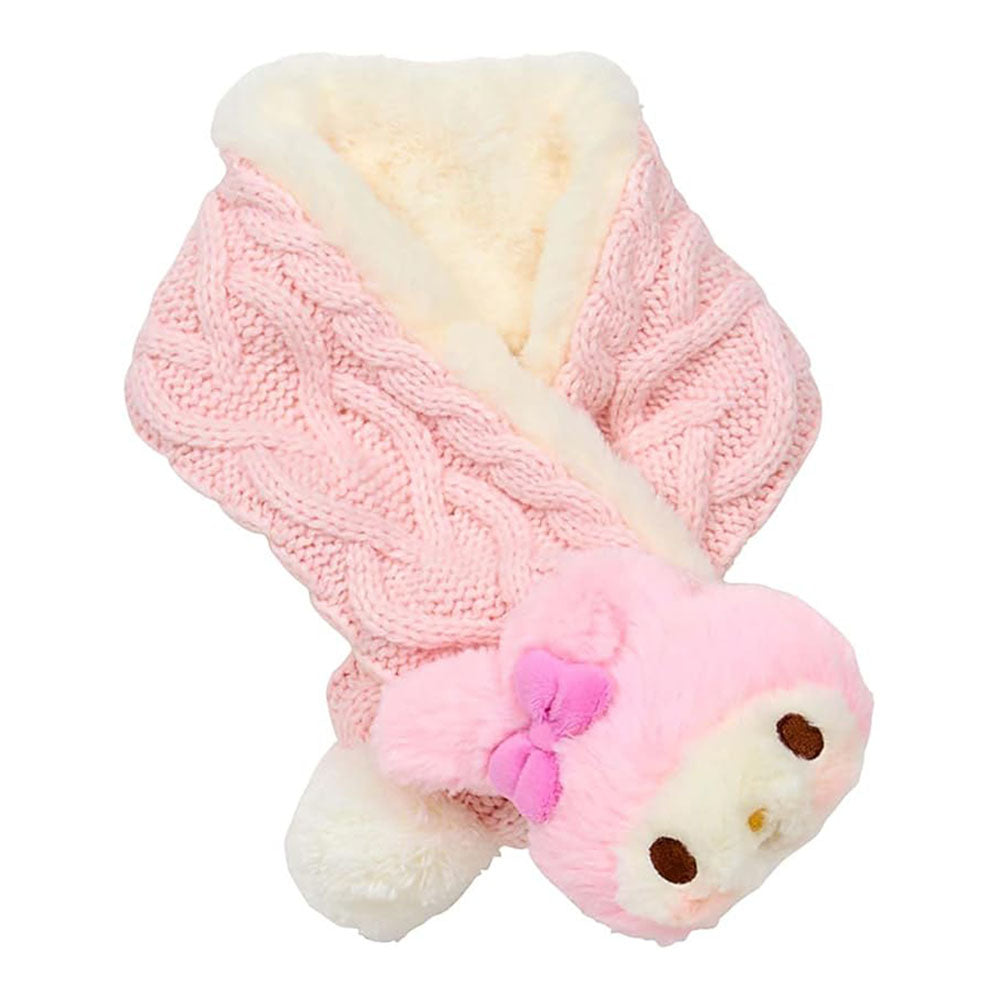 Sanrio Kids Knit Scarf – Soft, Fluffy & Warm Hello Kitty, My Melody, Kuromi, Cinnamoroll, Pochacco