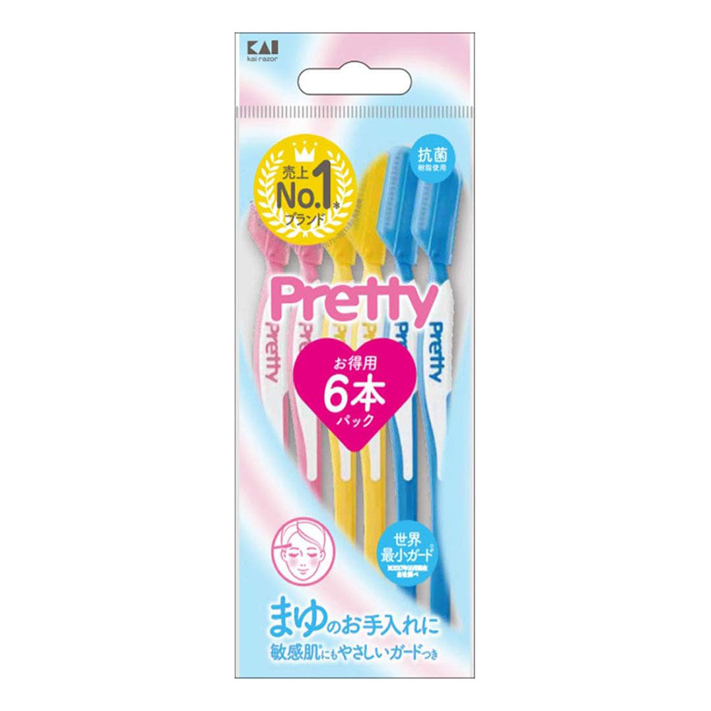 KAI Eyebrow Razors for Sensitive Skin – 6-Pack