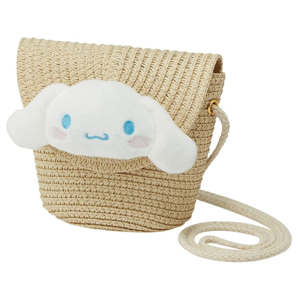 aristella Japanese-Style Handmade Straw Bag – Soft Paper Weave Shoulder Tote / Cinnamoroll Edition