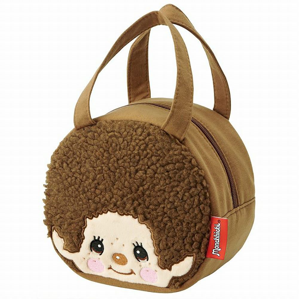 Monchhichi backpack, super soft to the touch, plush texture, character shape, fluffy, cute, light and easy to store, the best choice for gifts