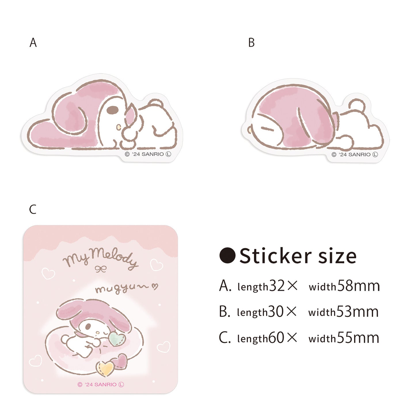 Sanrio Sanrio 2024 Limited Sticker Set Dararin Life Decorative Stickers Cute New Life Series Kuromi, etc.