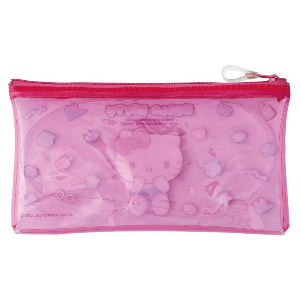 Sanrio transparent pencil case Fudebako junior high school student pencil case translucent