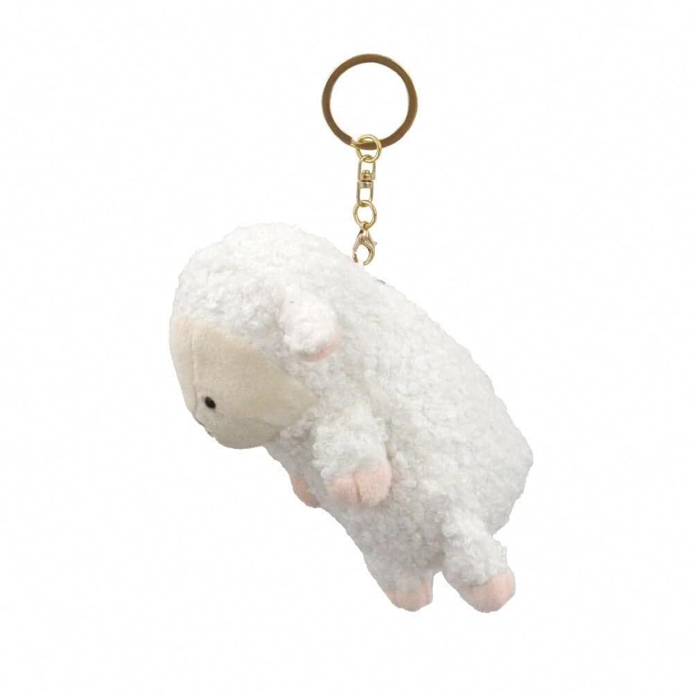 Tsumamikko plush keychain plush toy pendant with hanging ring with zipper key ring cute healing auspicious sheep panda bear sloth