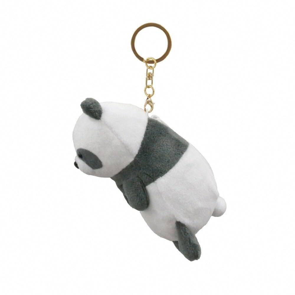 Tsumamikko plush keychain plush toy pendant with hanging ring with zipper key ring cute healing auspicious sheep panda bear sloth