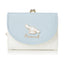 Sanrio Cinnamoroll Trifold Wallet Long Purse Exquisite Metal Pattern Wallet Leather Bag Cute Wallet Mini Wallet