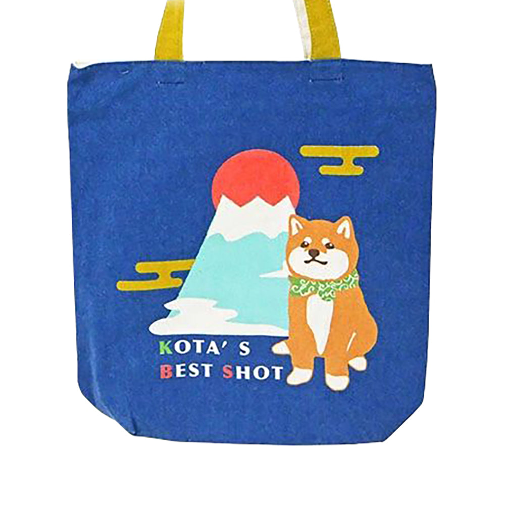 MINTinn Zippered Canvas Tote Bag (Shiba, Cats, Mt. Fuji, Sushi & Onsen Designs)