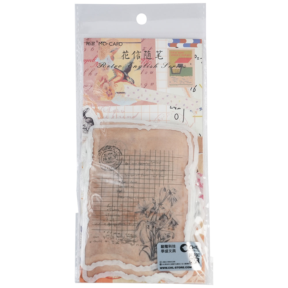 陌墨和紙貼紙包 時光碎片系列 PET 復古 裝飾貼紙