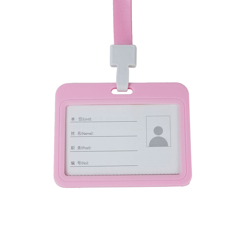 SagaSave ID Card Holder Double Sided for Credit Card School ID Card Secure  Access Card Hard Plastic Transparent 