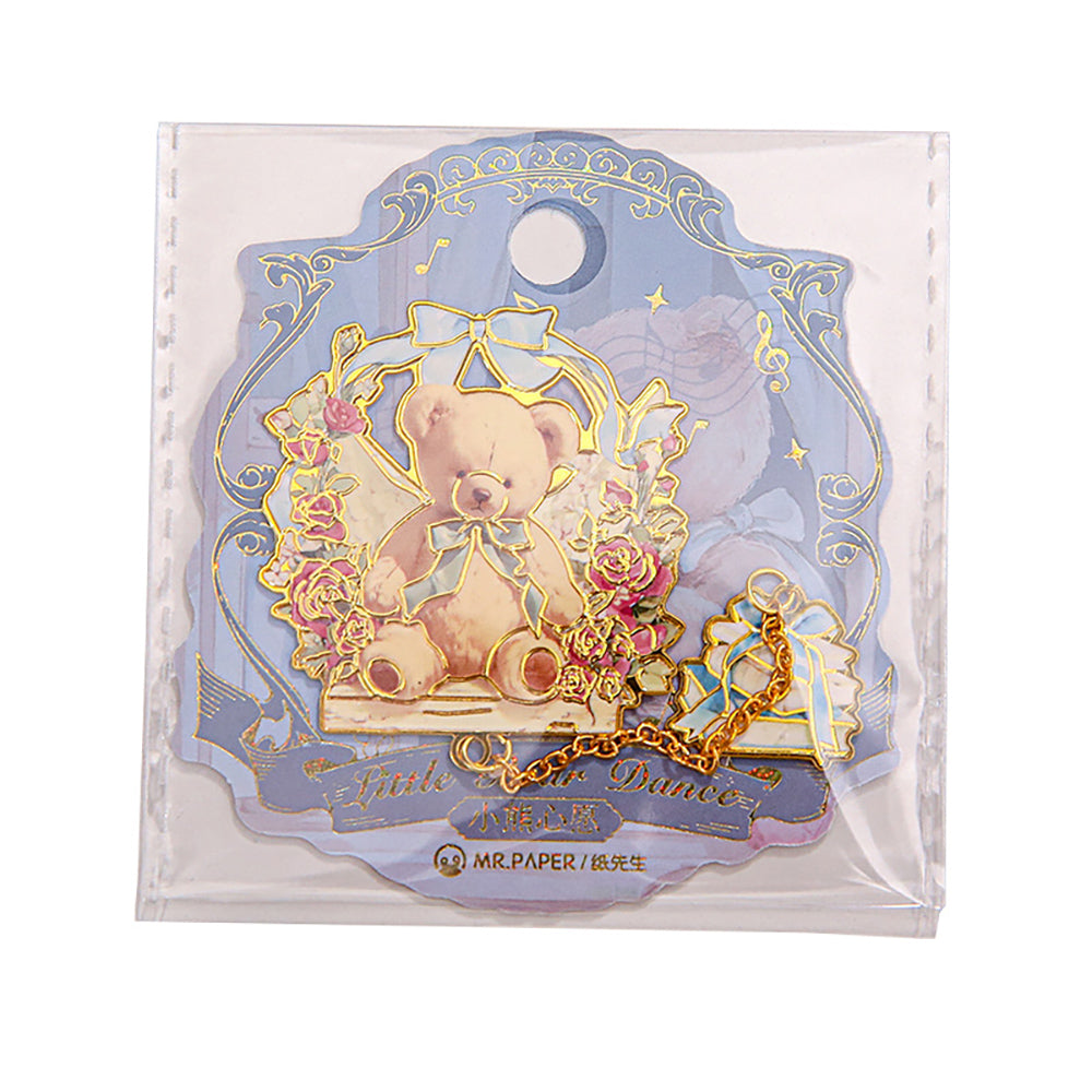 Mr. Paper Metal Bookmarks | Bear Dance Series | Cute Enamel Bookmarks for Journals & Gifts