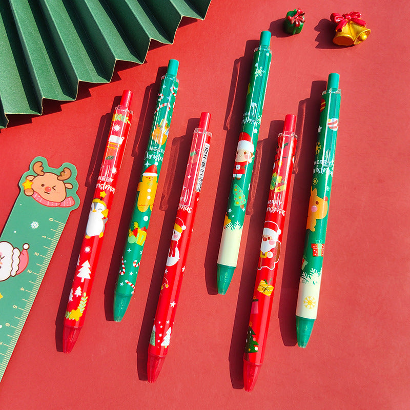 Christmas gel pen 0.5mm random style Merry Christmas Christmas atmosphere Merry Christmas Merry Christmas Push type Push type Party