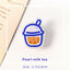 Cute illustration transparent clip transparent acrylic clip fresh cute stationery transparent clip student office food drink small animal test paper information clip