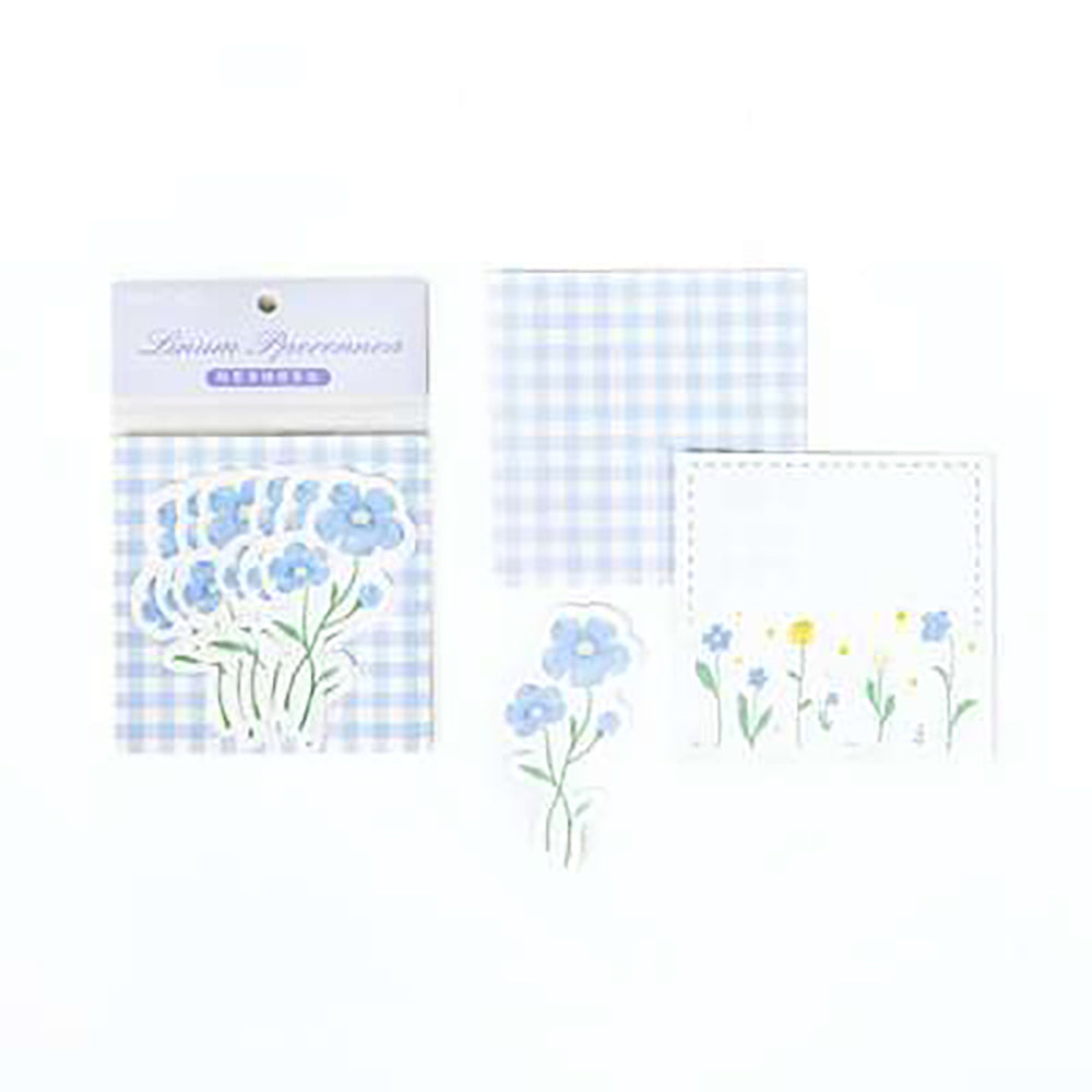Mo·card Gentle Bloom Series, soft label paper, lily of the valley, blue linen, tulip, cherry blossom, message note paper