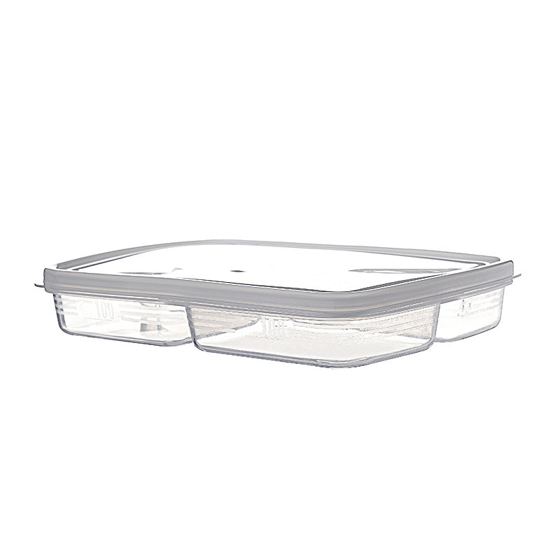 White Four-compartment Food Storage Container