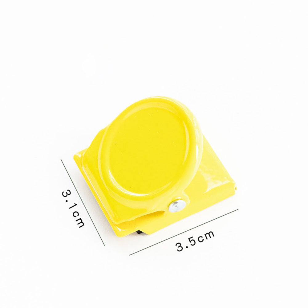 Candy color magnet metal memo holder colorful bill holder yellow white black blue pink orange green sapphire blue red message record daily necessities