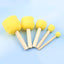 Round sponge painting brush, round head rubbing stick, children's art materials, early childhood DIY rubbing, graffiti painting, art brush, mushroom head seal, multi-specification seal sponge