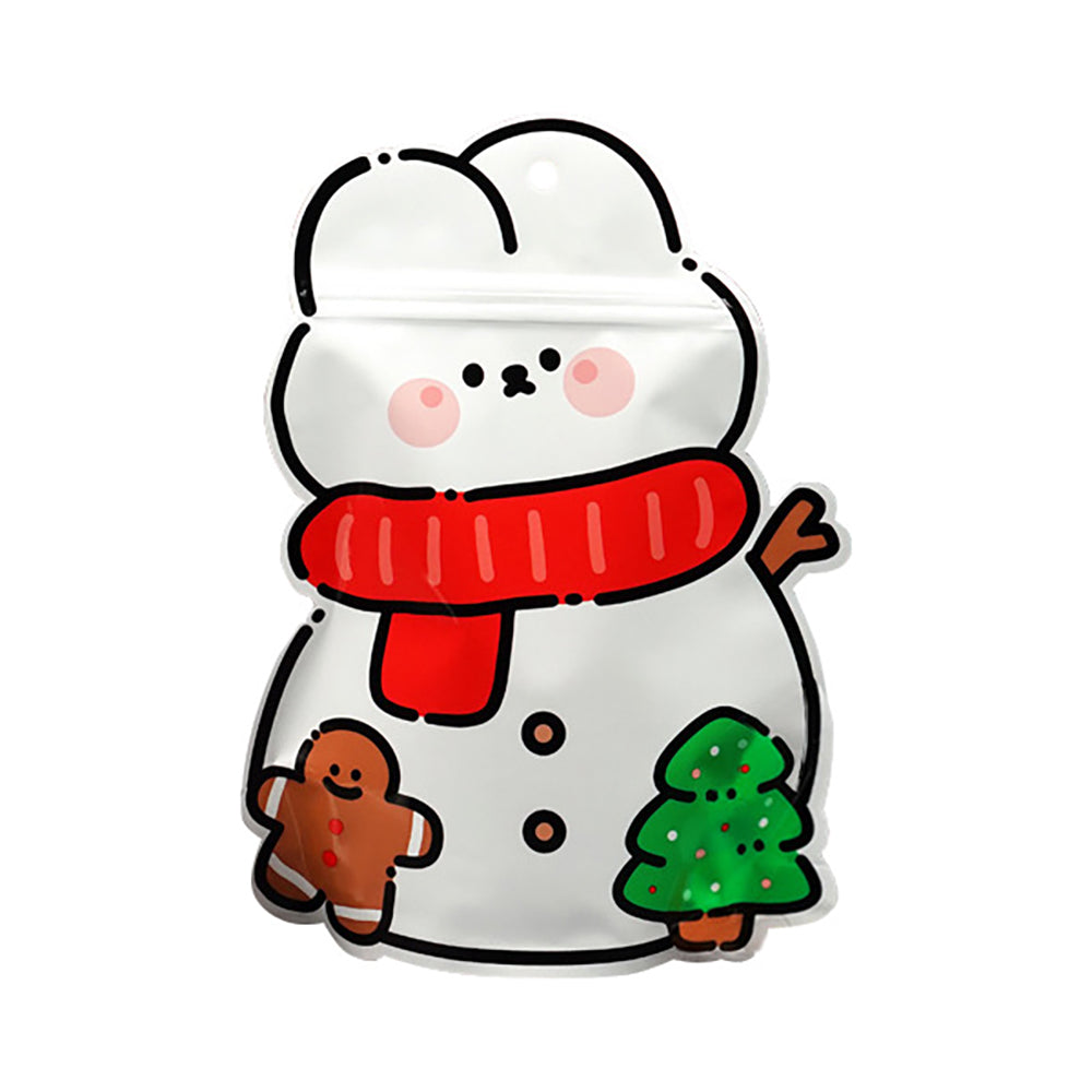 Cute portable snack gift bag with various styles: reindeer, elk, ice crystal, Merry Christmas, Santa Claus, snowman, socks, handbag, bear, rabbit, packaging