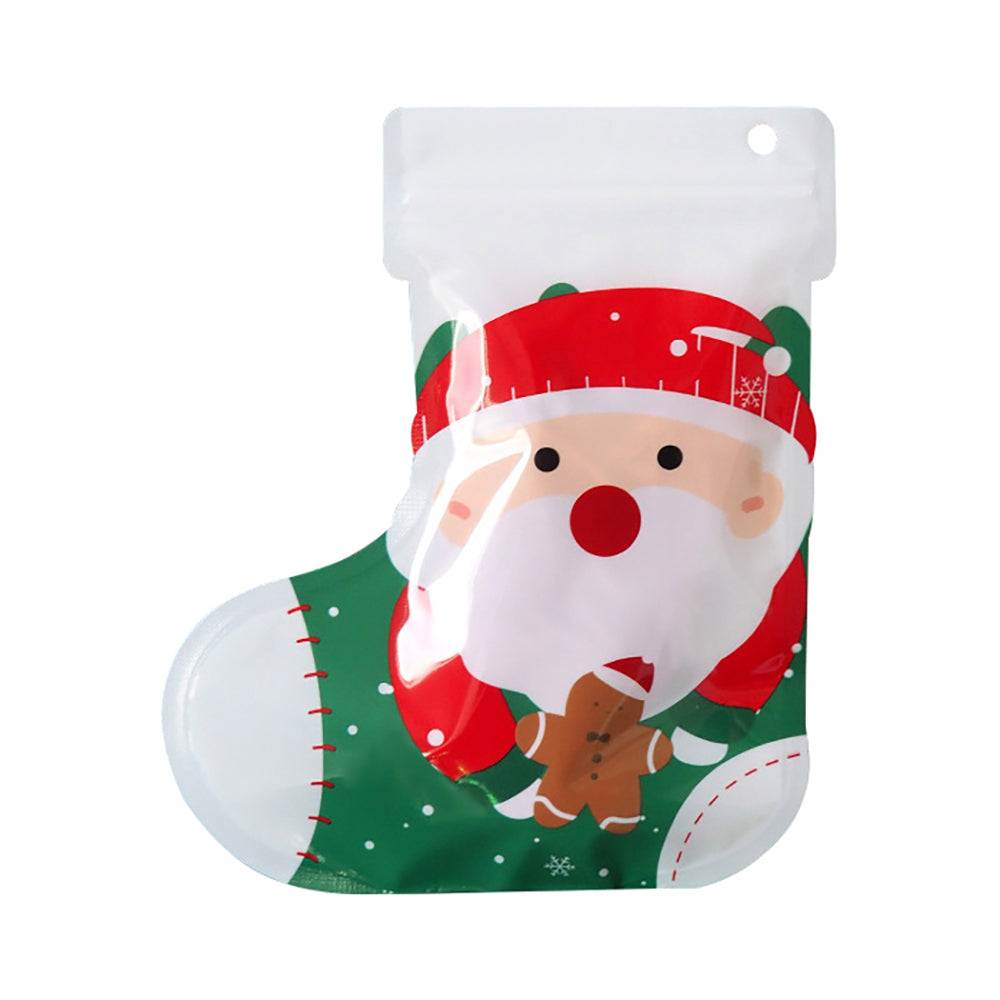 Cute portable snack gift bag with various styles: reindeer, elk, ice crystal, Merry Christmas, Santa Claus, snowman, socks, handbag, bear, rabbit, packaging