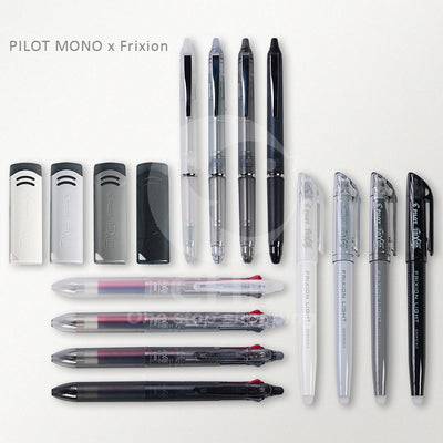 PILOT MONOxFrixion 灰黑簡約系列 黑墨摩擦筆 3色摩擦筆 摩擦螢光筆 摩擦橡皮 限量套裝 質感文具 日本質感 辦公書房