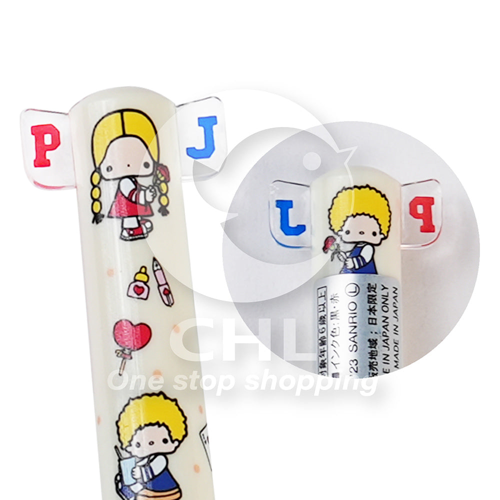Sakamoto x Sanrio Mimi 0.7mm Ear Pen hai màu Bút màu đen mực đỏ Melody Pom Purin Little Twin Stars