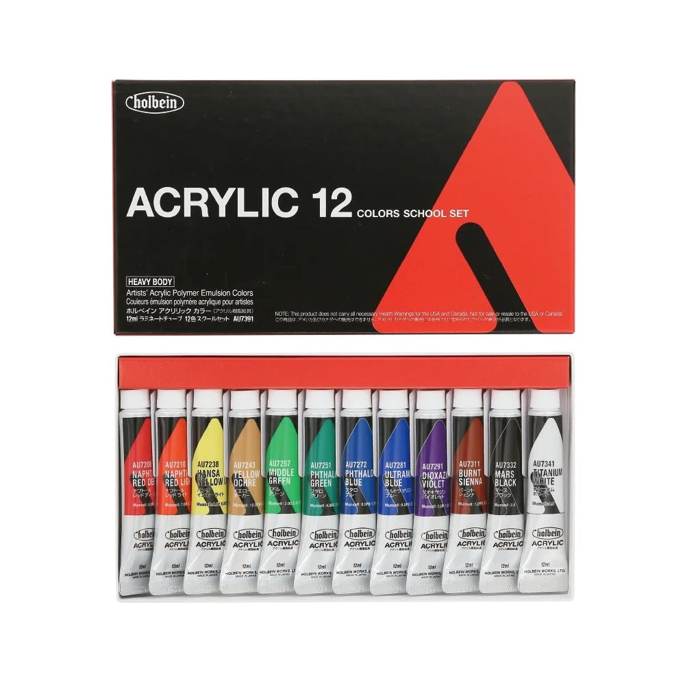 Holbein acrylic paint High color saturation Good light fastness High adhesion Paint-like brush strokes Thick coating Stacking Professional Water resistance Gloss