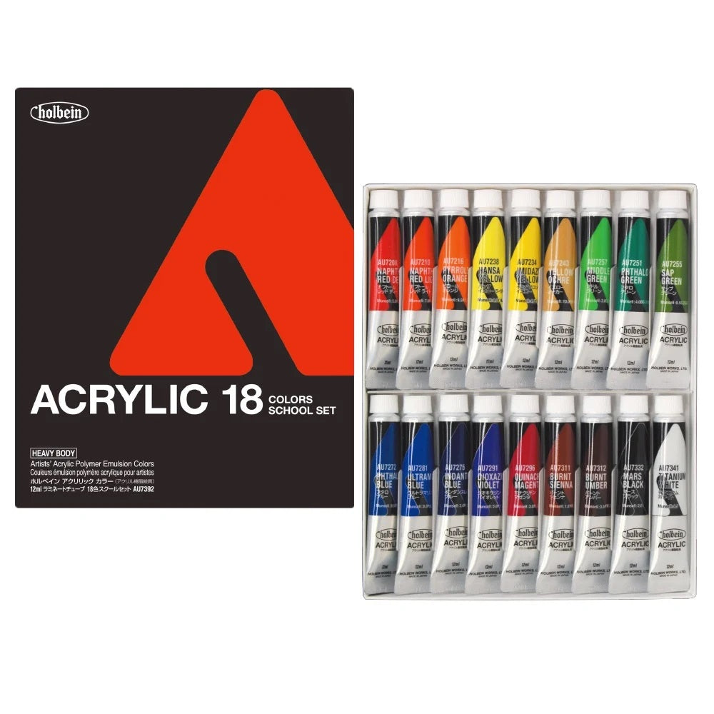 Holbein acrylic paint High color saturation Good light fastness High adhesion Paint-like brush strokes Thick coating Stacking Professional Water resistance Gloss