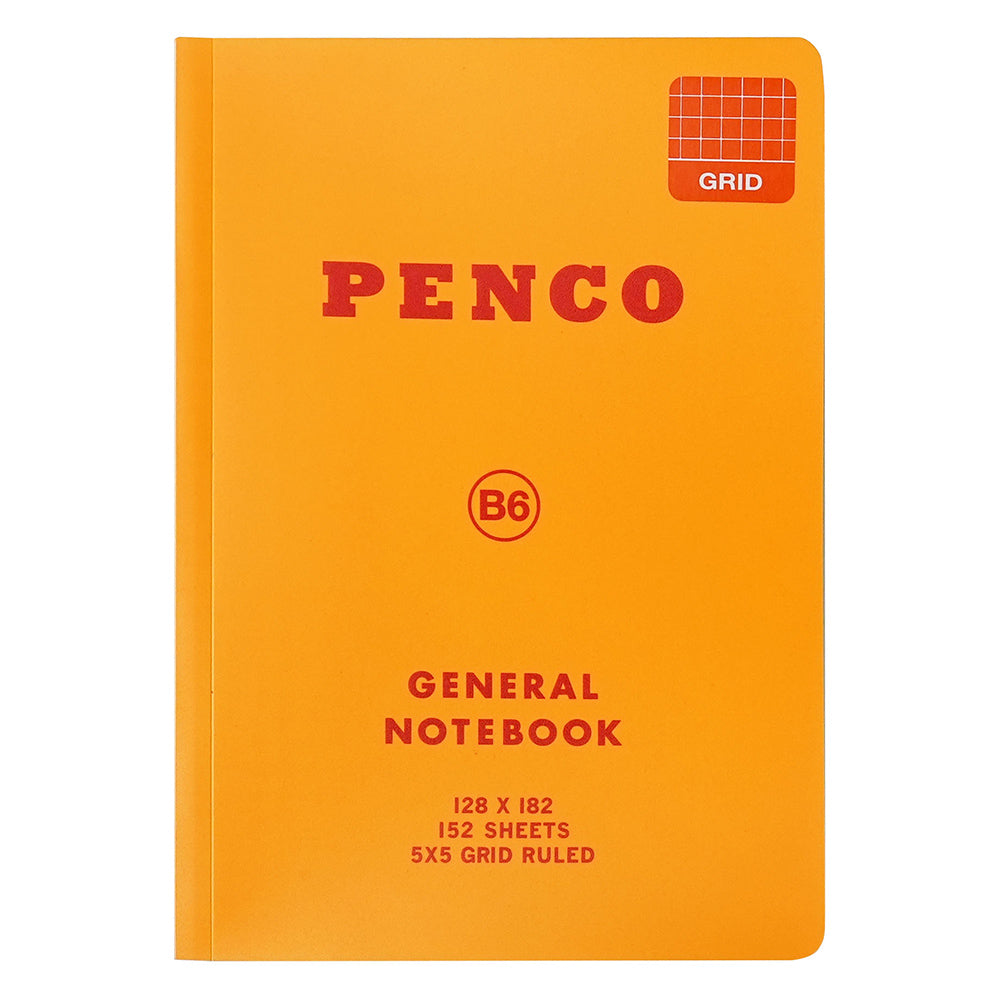 HIGHTIDE penco soft PP notebook red yellow B5 grid diary notepad writing notebook painting life record