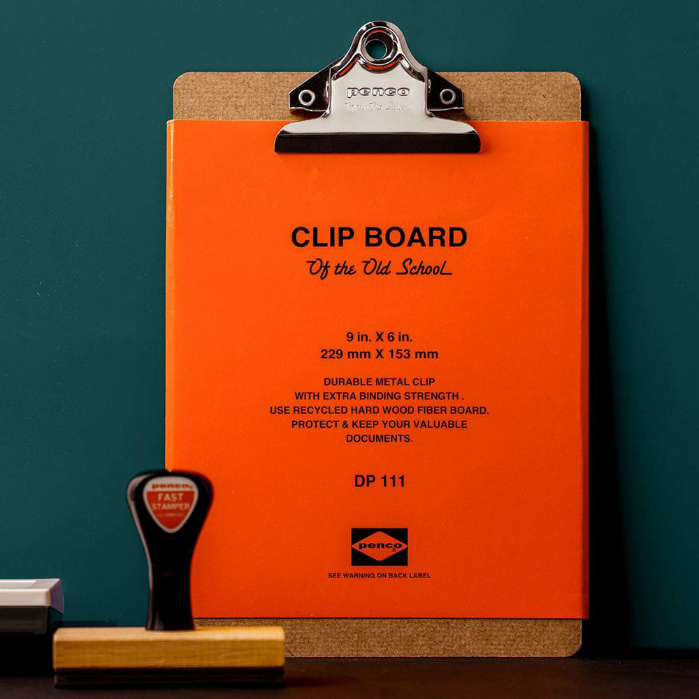 HIGHTIDE PENCO Retro Board Clamp Plywood A5 A4 Size Silver Clip Gold Clip Bronze Clip Retro Blackboard Texture