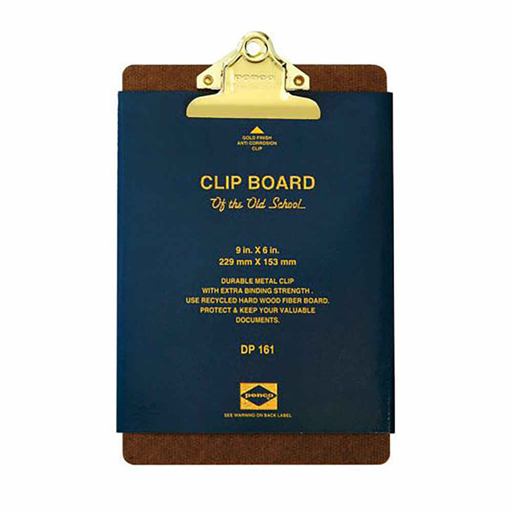 HIGHTIDE PENCO Retro Board Clamp Plywood A5 A4 Size Silver Clip Gold Clip Bronze Clip Retro Blackboard Texture