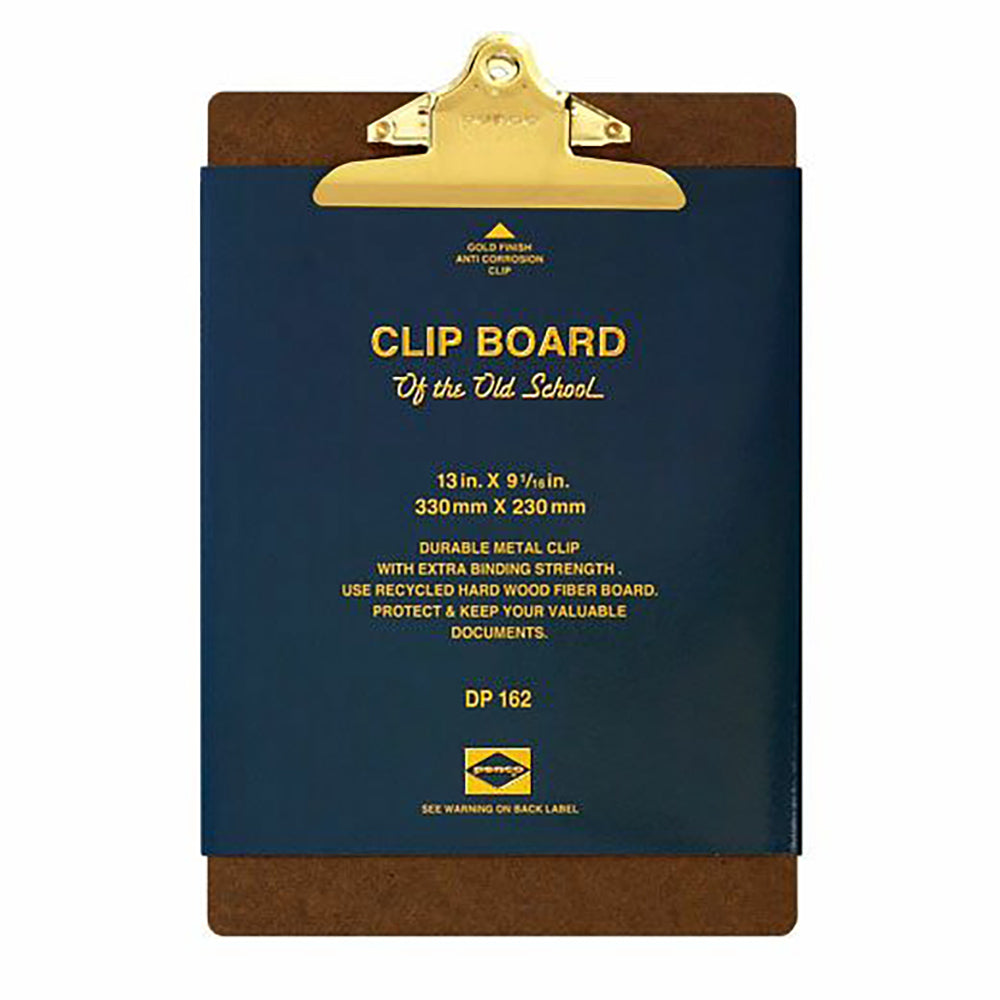 HIGHTIDE PENCO Retro Board Clamp Plywood A5 A4 Size Silver Clip Gold Clip Bronze Clip Retro Blackboard Texture