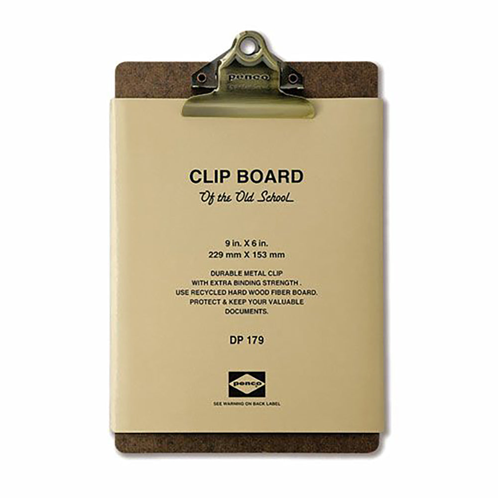 HIGHTIDE PENCO Retro Board Clamp Plywood A5 A4 Size Silver Clip Gold Clip Bronze Clip Retro Blackboard Texture