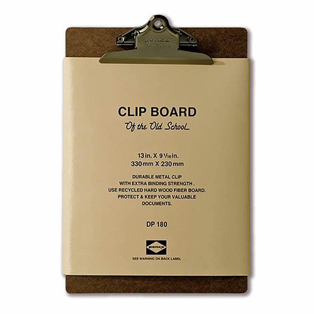 HIGHTIDE PENCO Retro Board Clamp Plywood A5 A4 Size Silver Clip Gold Clip Bronze Clip Retro Blackboard Texture