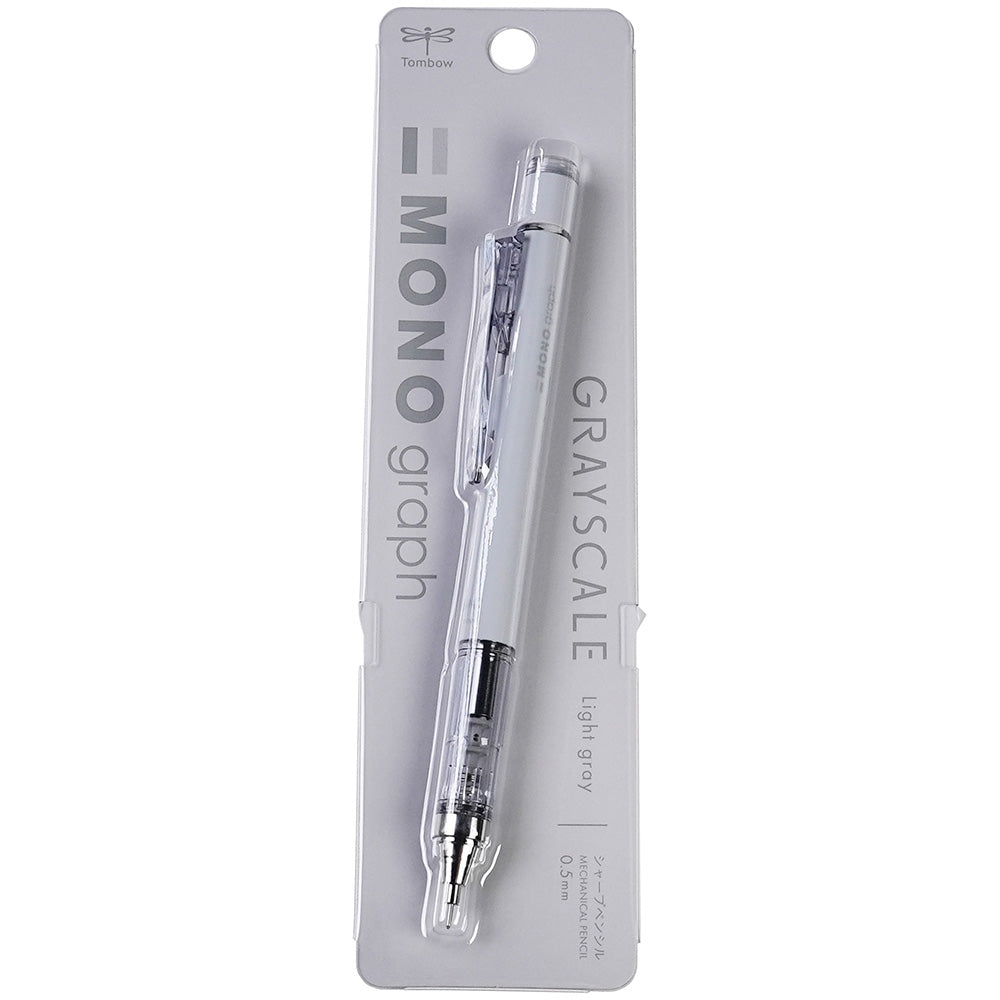 Tombow MONO Limited Edition Gray and Black White Simple Series 0.5mm Mechanical Pencil Eraser HB refill Office Learning Textured Stationery