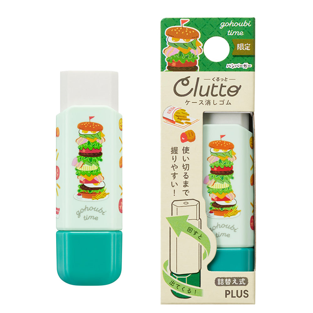 Plus Pasty Rotating Retractable Eraser ER-0111-P Refillable Reusable Hexagonal Eraser Plasticizer Free No PVC Easy to Carry