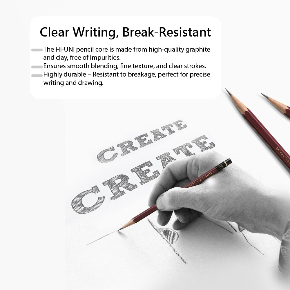 Uni HU / 2B / B / HB Dessin avancé crayon art art crayon crayon crayon
