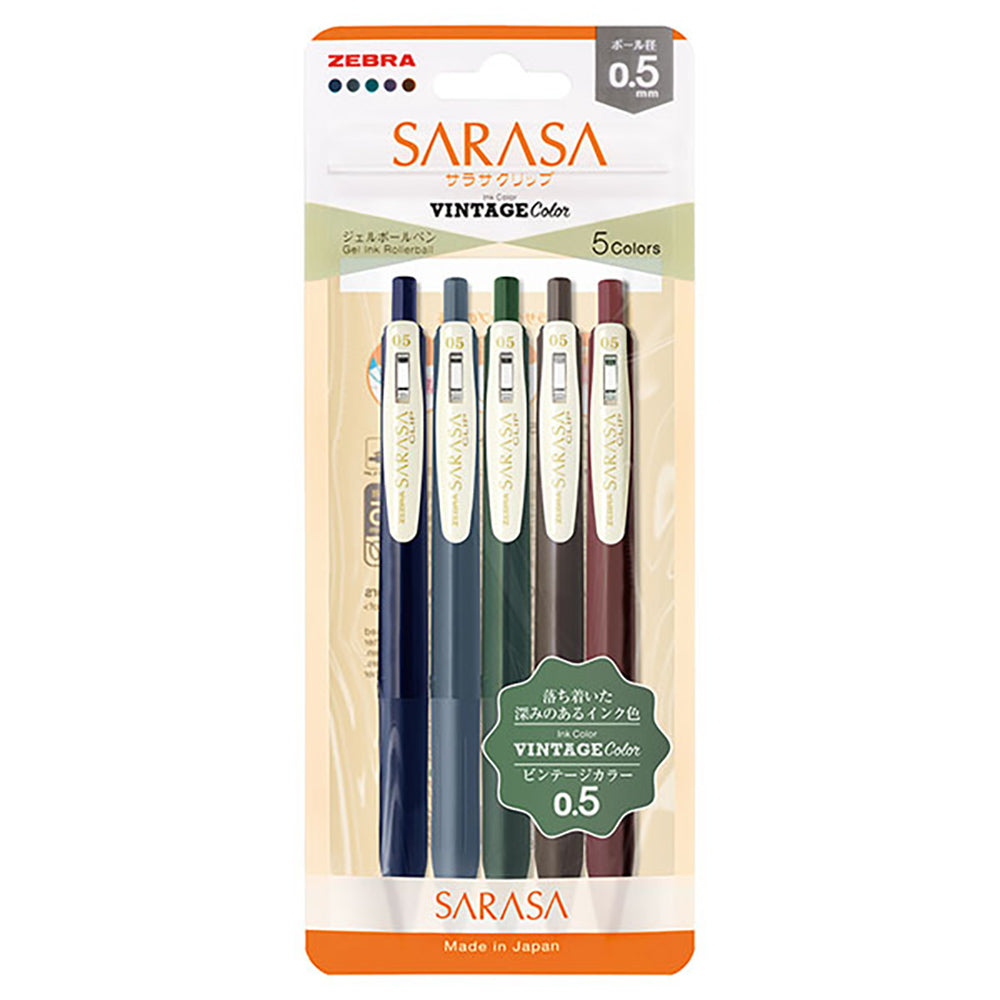 ZEBRA SARASA Vintage Color 0.5mm Vintage Color Gel Pen JJ15