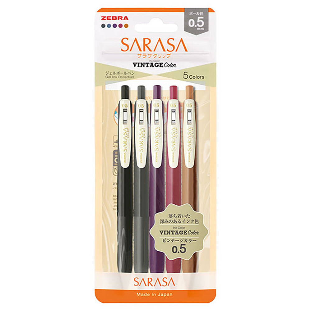 ZEBRA SARASA Vintage Color 0.5mm Vintage Color Gel Pen JJ15